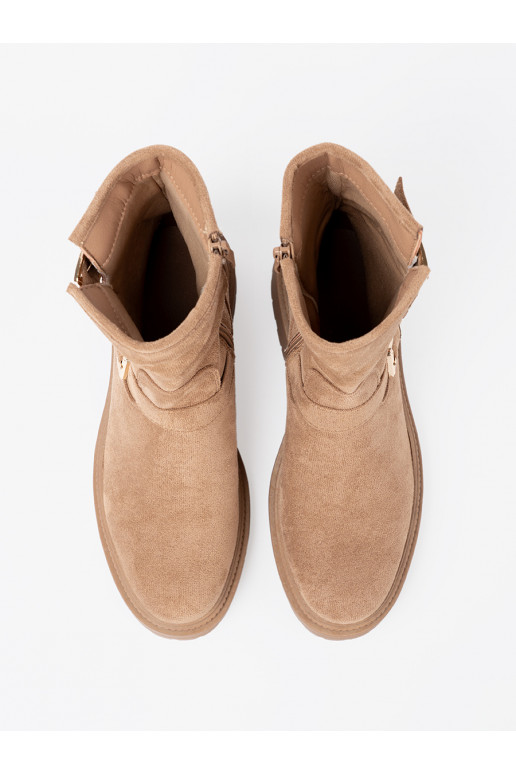 Pruunid värvi lumesaapad z ozdobnymi mi klamrami