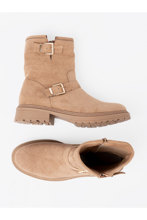 Pruunid värvi lumesaapad z ozdobnymi mi klamrami