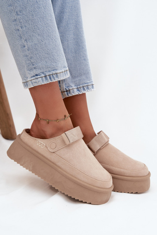 nööpidega lumesaapad  platvormiga Z su limpančiais užsegimaisem Elevandiluu värvi Jorielle