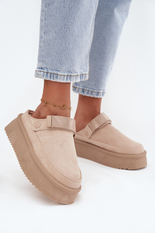 nööpidega lumesaapad  platvormiga Z su limpančiais užsegimaisem Elevandiluu värvi Jorielle