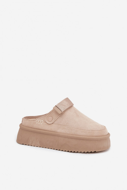 nööpidega lumesaapad  platvormiga Z su limpančiais užsegimaisem Elevandiluu värvi Jorielle