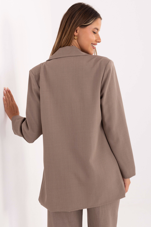 Tumedat liivavärvi jakk