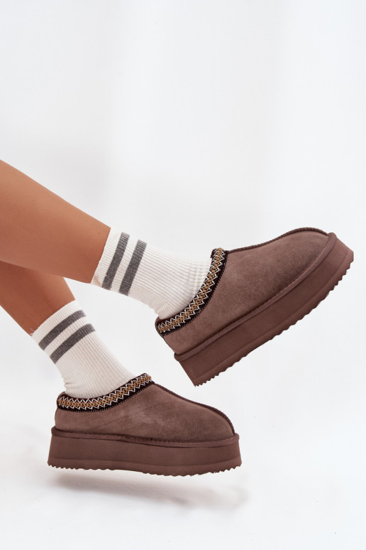  seemisnakhsed nööpidega lumesaapad  Z Haftem platvormiga Vinceza 97960 pruunid värvi