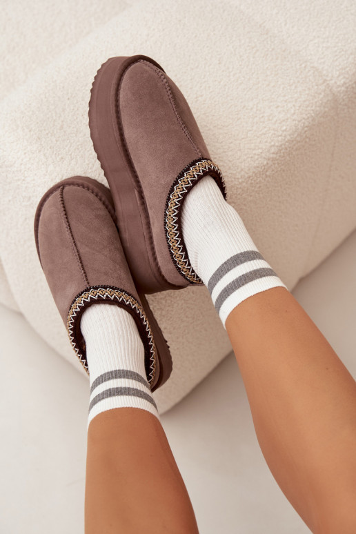  seemisnakhsed nööpidega lumesaapad  Z Haftem platvormiga Vinceza 97960 pruunid värvi