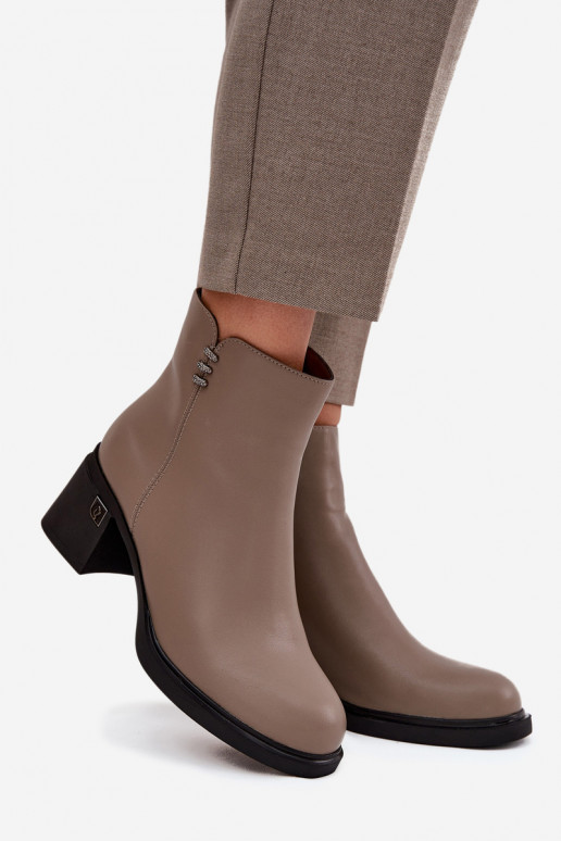   voodriga Naiste poolsaapad  Vinceza 91159 beeži värvi