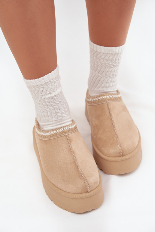 Elektra värvi Įjungtarirya madala kontsaga naiste lumesaapad platvormiga ja karvadega