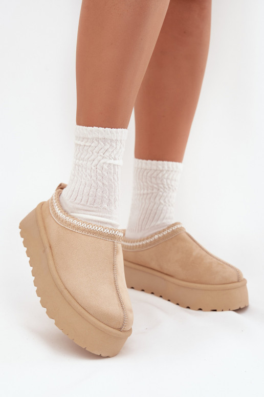 Elektra värvi Įjungtarirya madala kontsaga naiste lumesaapad platvormiga ja karvadega