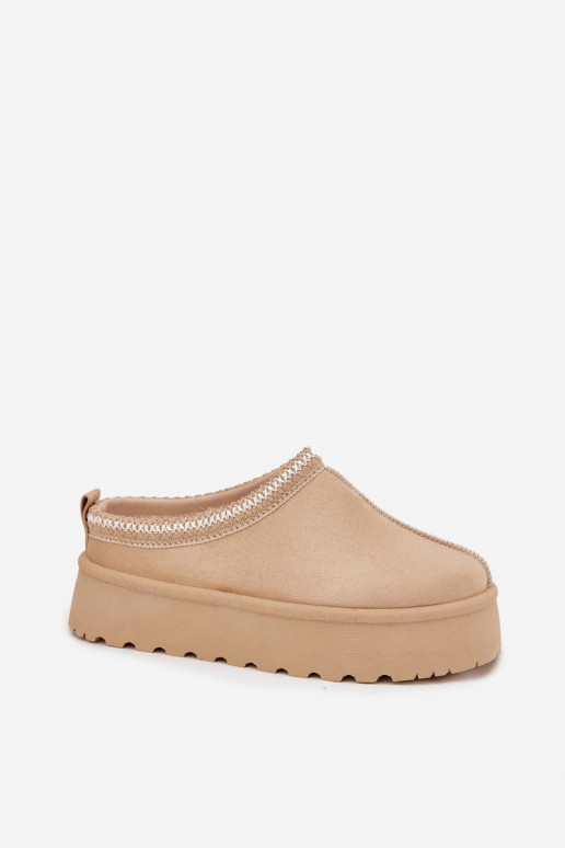 Elektra värvi Įjungtarirya madala kontsaga naiste lumesaapad platvormiga ja karvadega