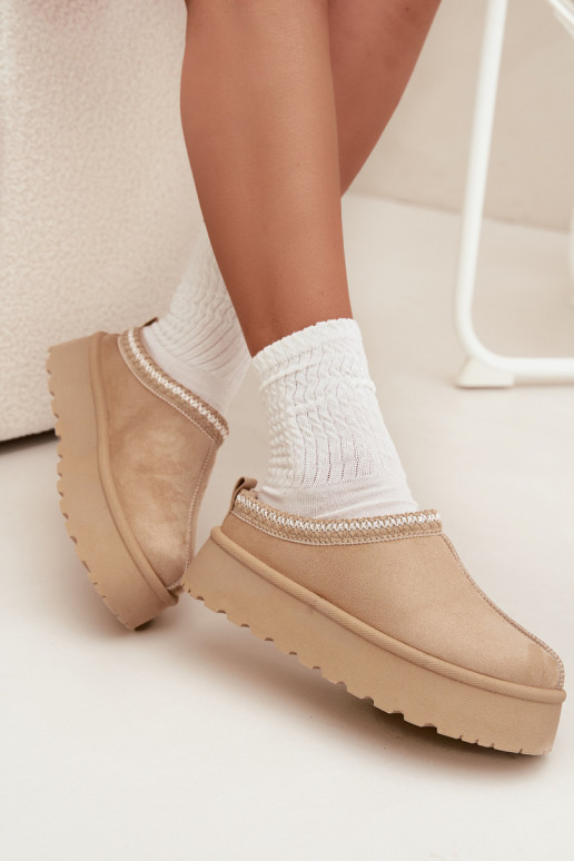 Elektra värvi Įjungtarirya madala kontsaga naiste lumesaapad platvormiga ja karvadega