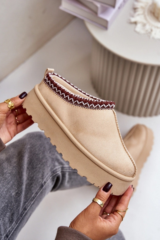 Elektra värvi Įjungtarirya madala kontsaga naiste lumesaapad platvormiga ja karvadega