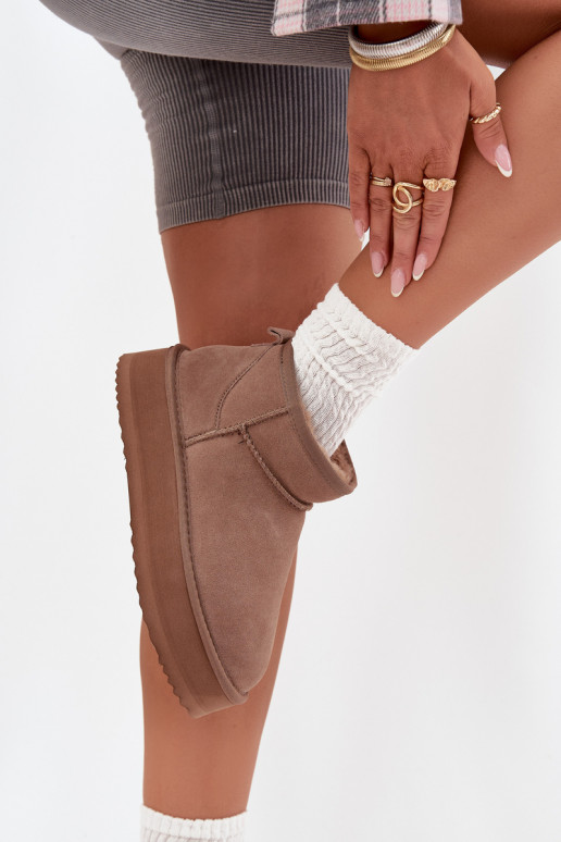 seemisnakhsed nööpidega lumesaapad  platvormiga Vinceza 97962 beeži värvi