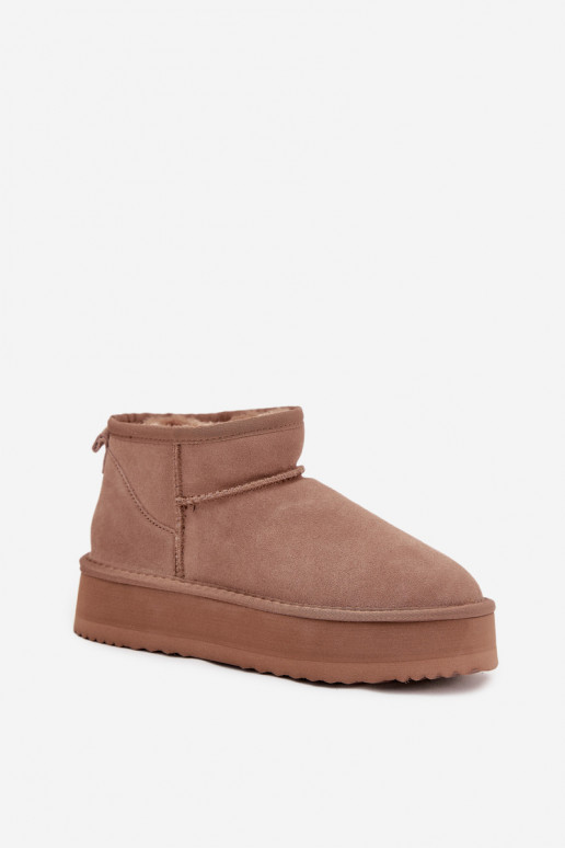 seemisnakhsed nööpidega lumesaapad  platvormiga Vinceza 97962 beeži värvi