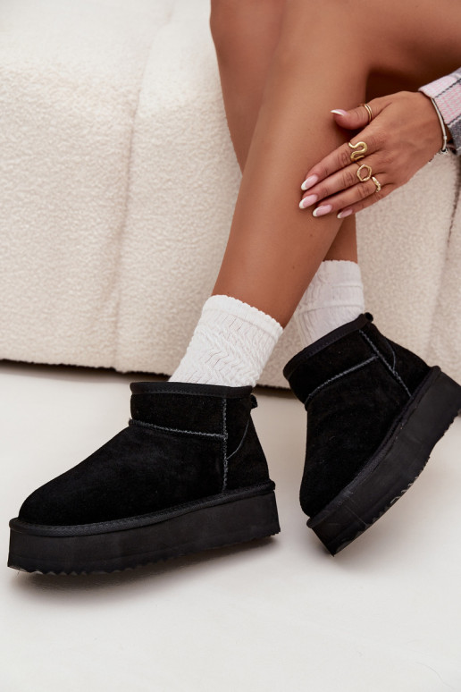 seemisnakhsed nööpidega lumesaapad  platvormiga Vinceza 97962 Must