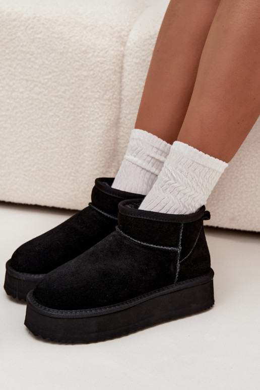 seemisnakhsed nööpidega lumesaapad  platvormiga Vinceza 97962 Must