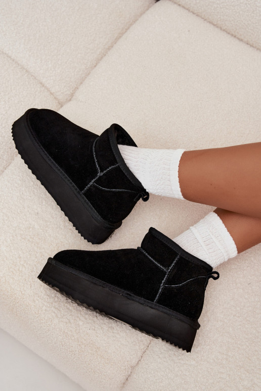 seemisnakhsed nööpidega lumesaapad  platvormiga Vinceza 97962 Must