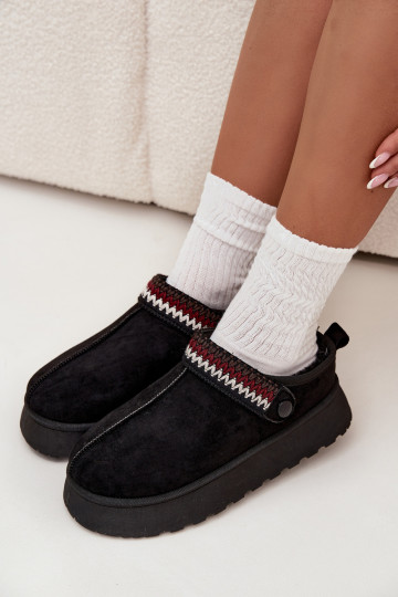 nööpidega lumesaapad  Z Ruchomym em I Haftem platvormiga Must Lyrisse