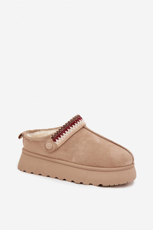 nööpidega lumesaapad  Z Ruchomym em I Haftem platvormiga Elevandiluu värvi Lyrisse