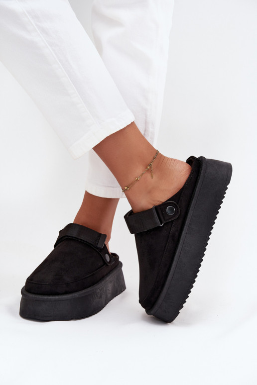 nööpidega lumesaapad  platvormiga Z su limpančiais užsegimaisem Must Jorielle