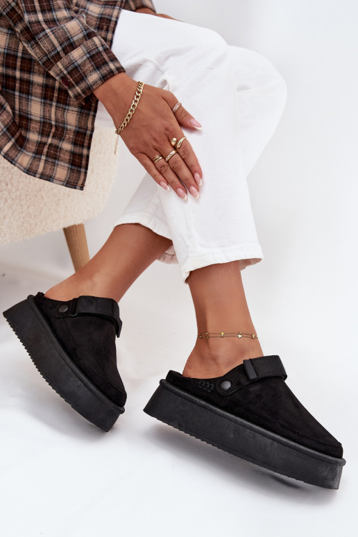 nööpidega lumesaapad  platvormiga Z su limpančiais užsegimaisem Must Jorielle