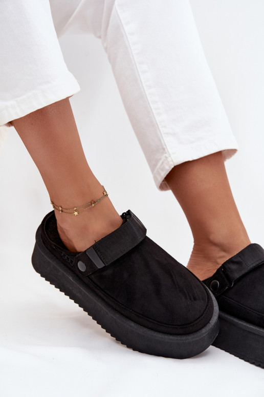 nööpidega lumesaapad  platvormiga Z su limpančiais užsegimaisem Must Jorielle