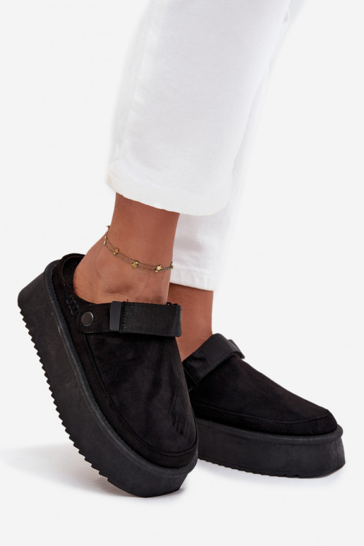 nööpidega lumesaapad  platvormiga Z su limpančiais užsegimaisem Must Jorielle