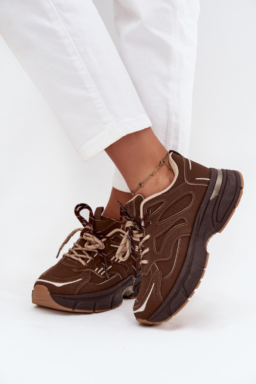 spordijalatsid  tüüpi jalanõud  Z Podwójnym m Czekoladowe Annelie