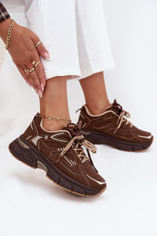 spordijalatsid  tüüpi jalanõud  Z Podwójnym m Czekoladowe Annelie