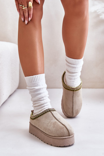 nööpidega lumesaapad  platvormiga voodriga karusnahaga Rohelist värvi Remenia 2