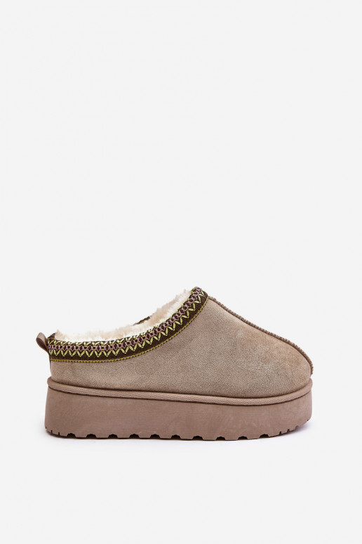 nööpidega lumesaapad  platvormiga voodriga karusnahaga Rohelist värvi Remenia