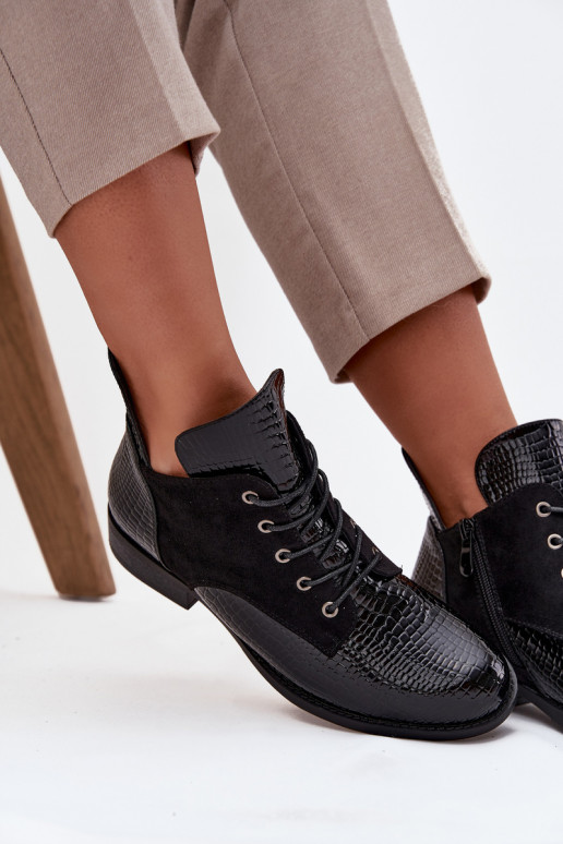 Laque Naiste poolsaapad  Tłoczeniem voodriga Vinceza 16477 Must