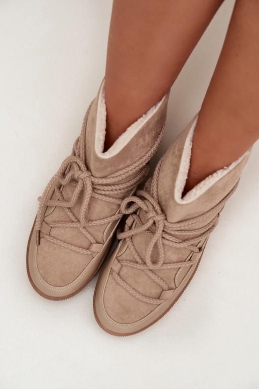 nööpidega lumesaapad  saapad koos stiilsete detailidega beeži värvi Rebekah