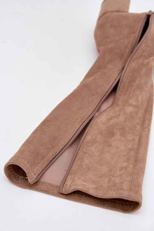  owe pika säärega saapad Sergio Leone KZ205 beeži värvi