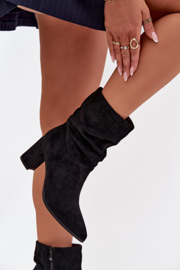 Naiste poolsaapad  voodriga Must Amelise