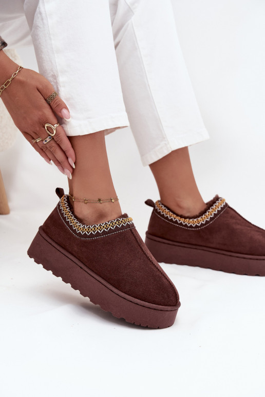 nööpidega lumesaapad  Z Haftem platvormiga Czekoladowe Taliah