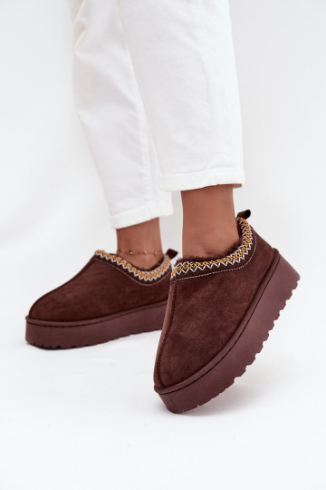 nööpidega lumesaapad  Z Haftem platvormiga Czekoladowe Taliah 2