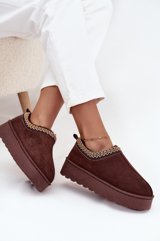 nööpidega lumesaapad  Z Haftem platvormiga Czekoladowe Taliah