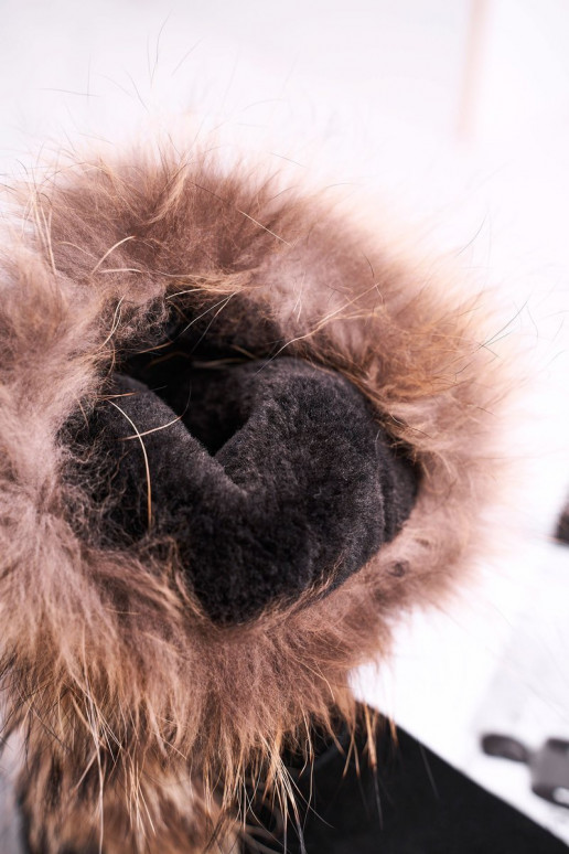 Nööpidega lumesaapad karusnahaga Naturaalsest nahast Must Balvin Nööpidega lumesaapad karusnahaga Naturaalsest nahast Must Balvin
