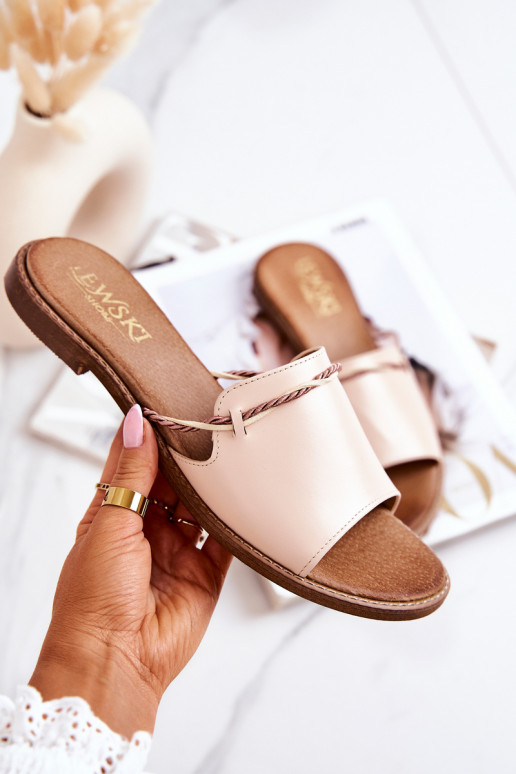 Plätud naturaalsest nahast  Shoes 3047 beeži värvi Plätud naturaalsest nahast  Shoes 3047 beeži värvi