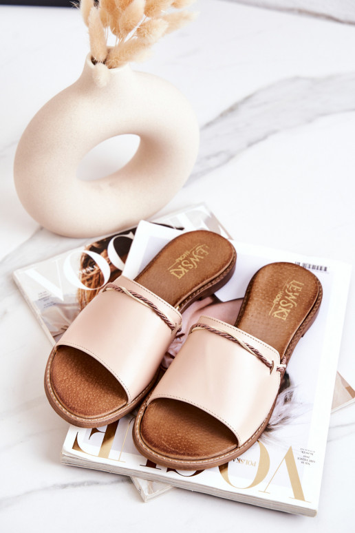 Plätud naturaalsest nahast  Shoes 3047 beeži värvi Plätud naturaalsest nahast  Shoes 3047 beeži värvi