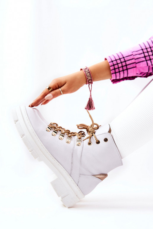   voodriga Naiste poolsaapad Valget-beeži värvi Brescia