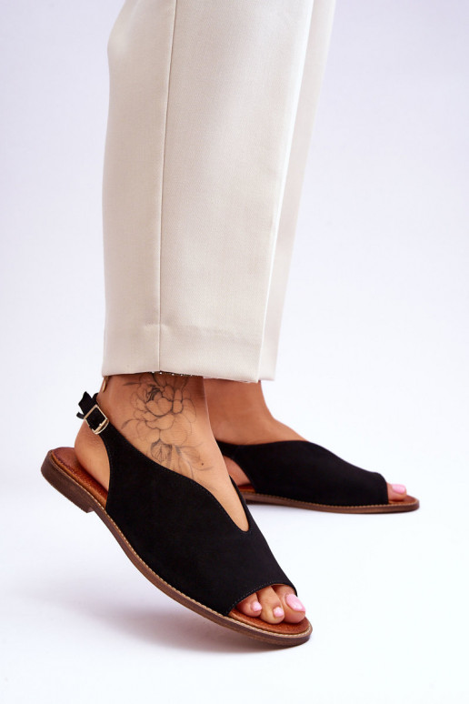 Naistel sametist sandaalid LeĮskis Shoes 3220/X beež
