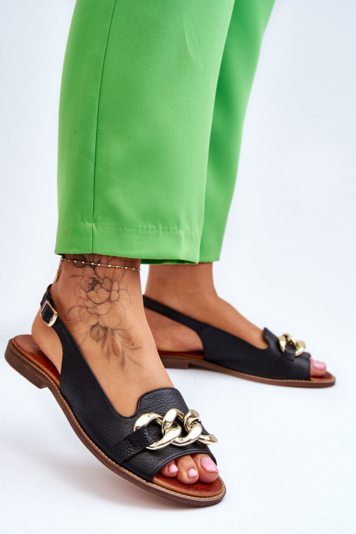 Naistel sandaalid LeĮskis Shoes 3230 must Žirnis