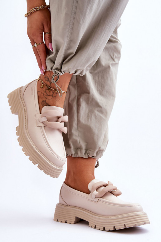   Mokassiinid jalatsid Big Star LL274581 beeži värvi