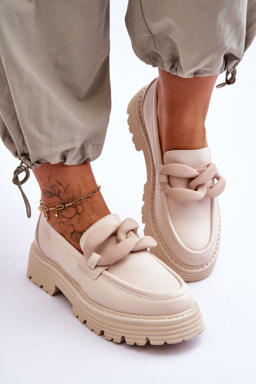   Mokassiinid jalatsid Big Star LL274581 beeži värvi