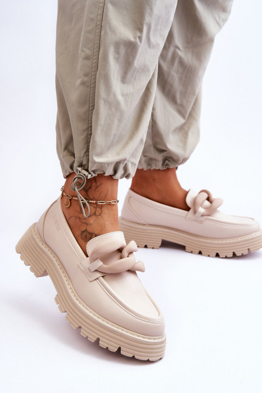   Mokassiinid jalatsid Big Star LL274581 beeži värvi