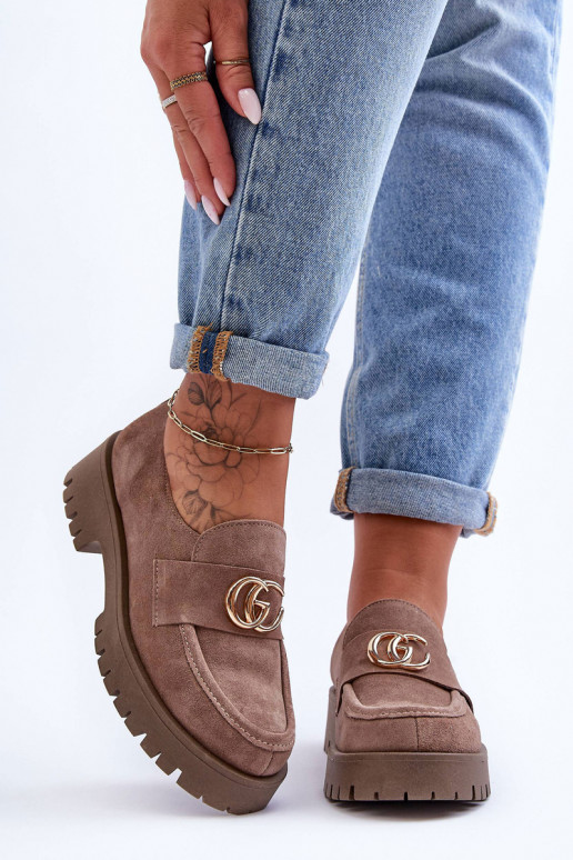  jalatsid seemisnakhsed kaunistustega beeži värvi Rosefalls