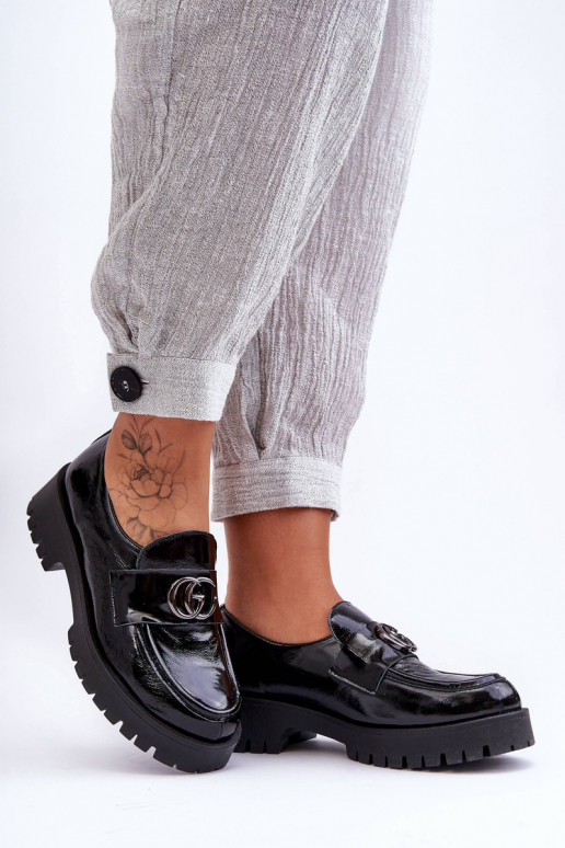 Stiilsed jalanõud kaunistustega Must Rosefalls