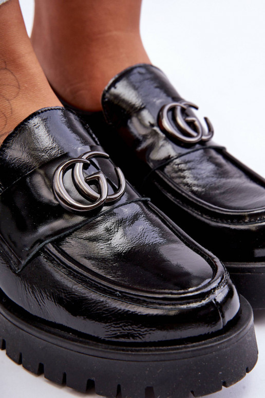 Stiilsed jalanõud kaunistustega Must Rosefalls