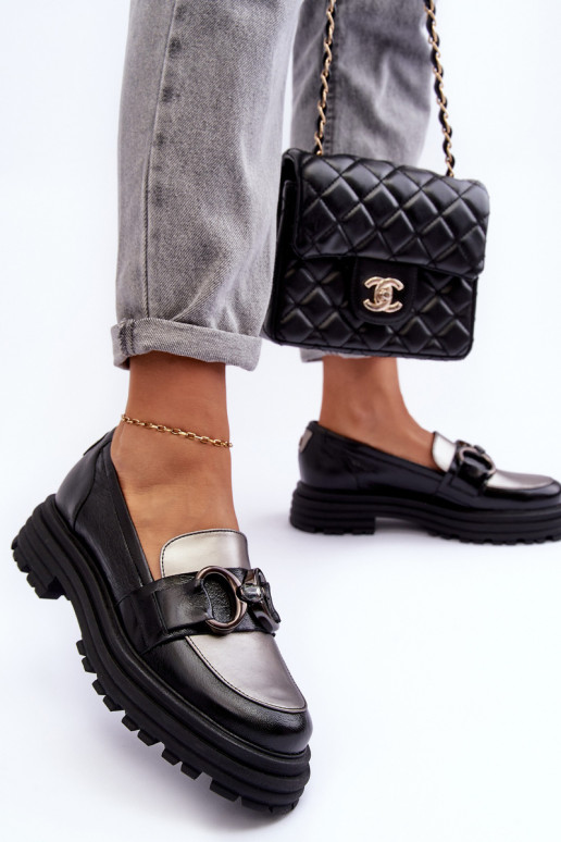 Tugeva tallaga nahast poolsaapad Must Elkiza