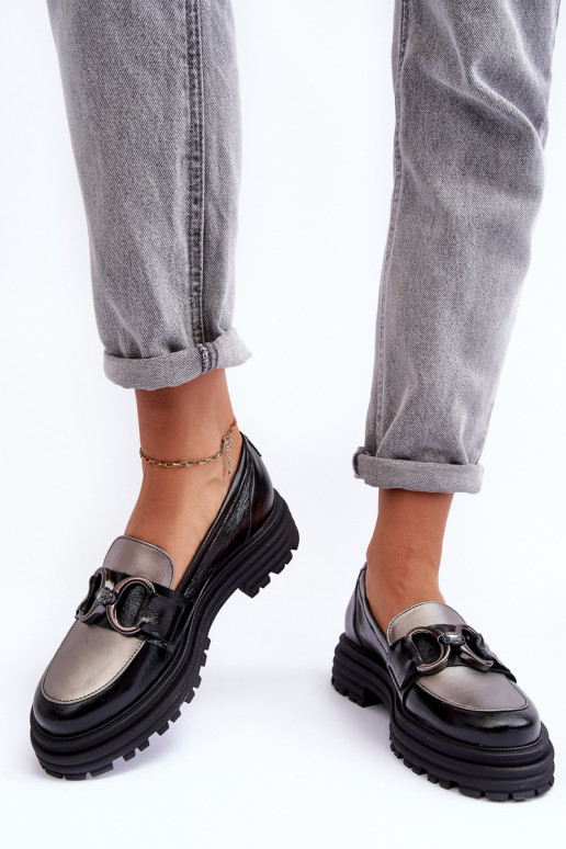 Tugeva tallaga nahast poolsaapad Must Elkiza